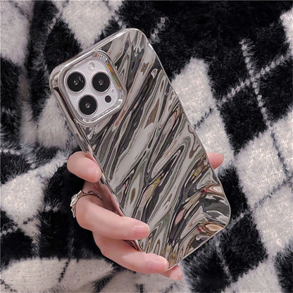 Luxury Silver Silk Pattern Phone Case